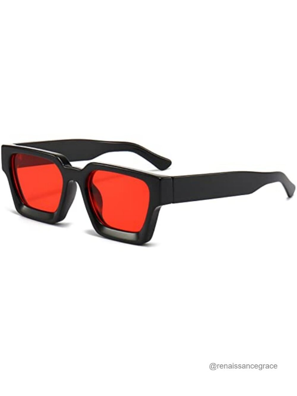 Square Sunglasses for Women Men Thick Acetate Frame Retro Shades UV Protection